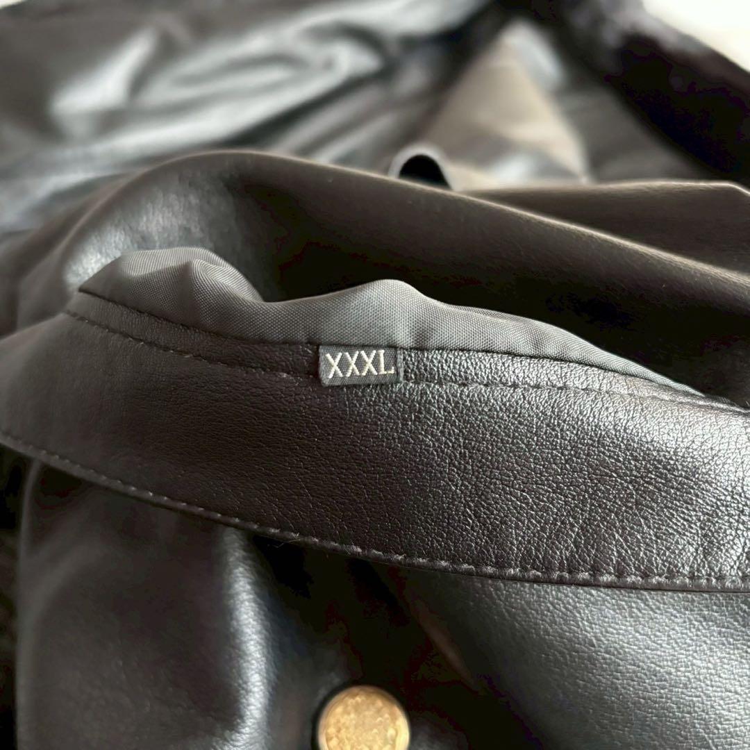 激レア◆ミンク×レザー ジャケット 本革 金ボタン 4Lサイズ リバーシブル