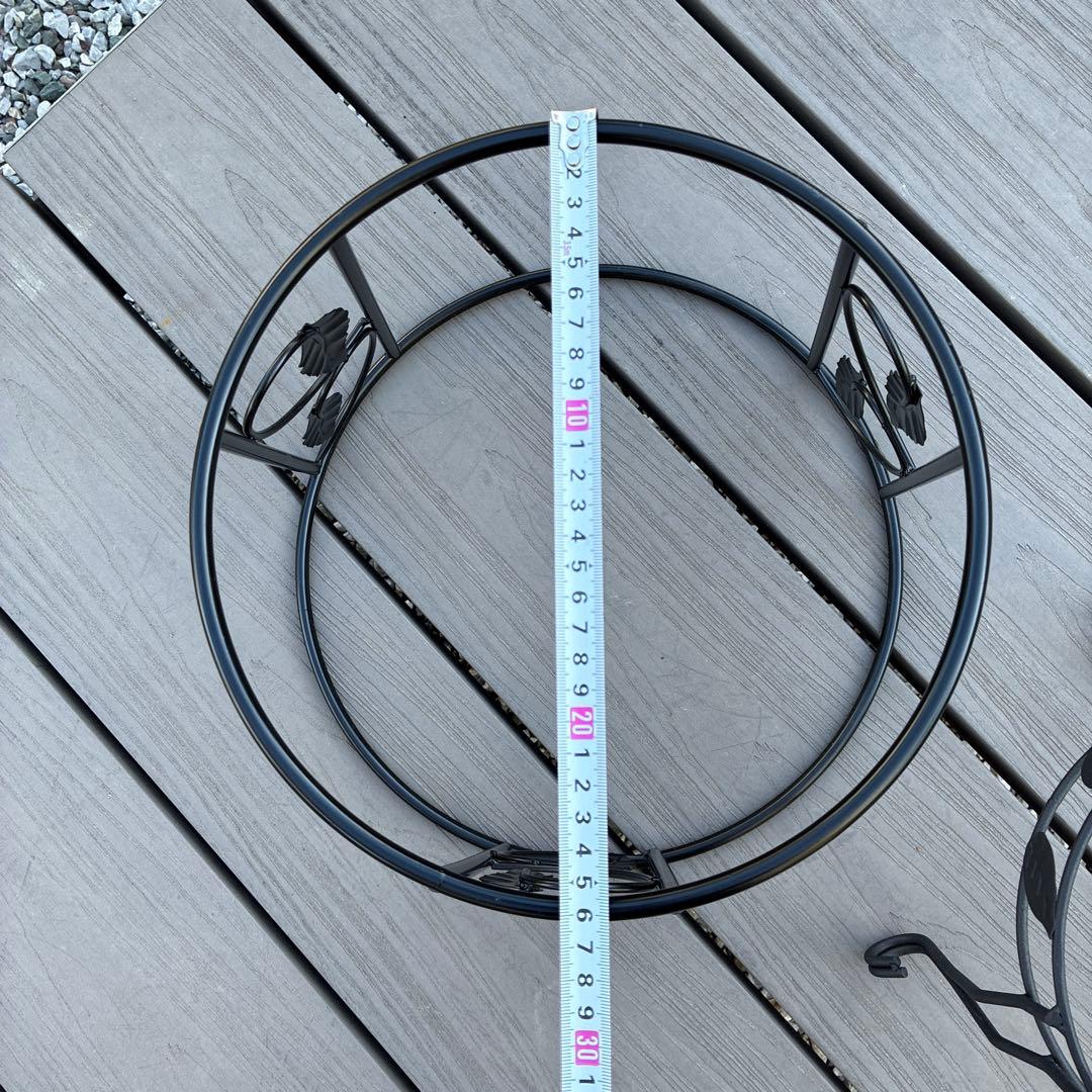 【玉もね様お取り置き】アイアン プランター台 葉のデザイン　4個セット