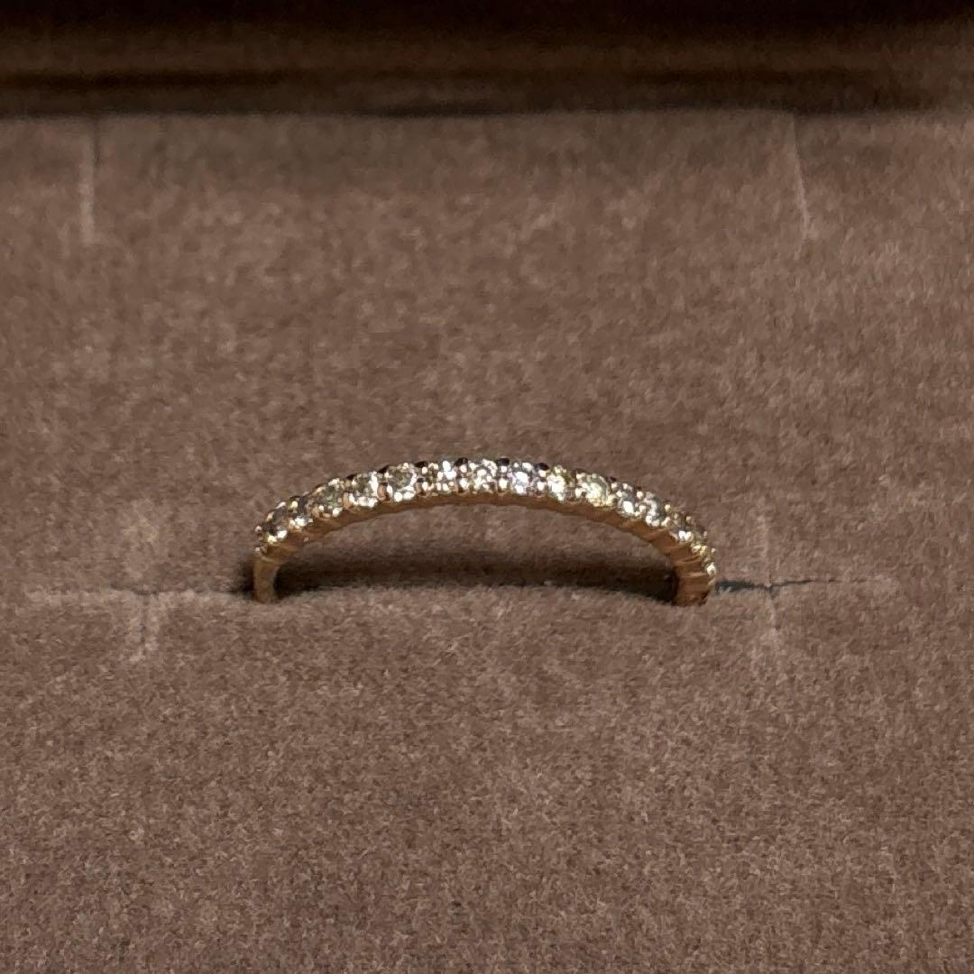 k18 ダイヤモンドハーフエタニティリング