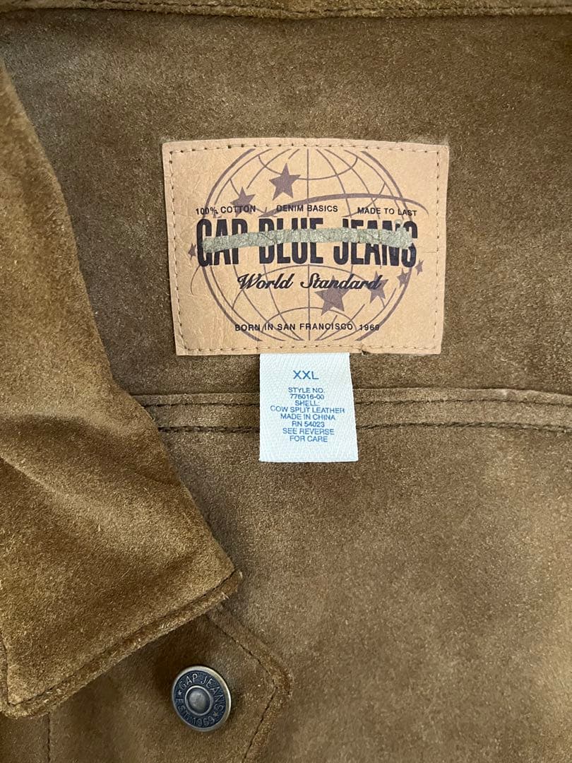 美品 OLD GAP 00s Y2K 3rd スウェード トラッカージャケット