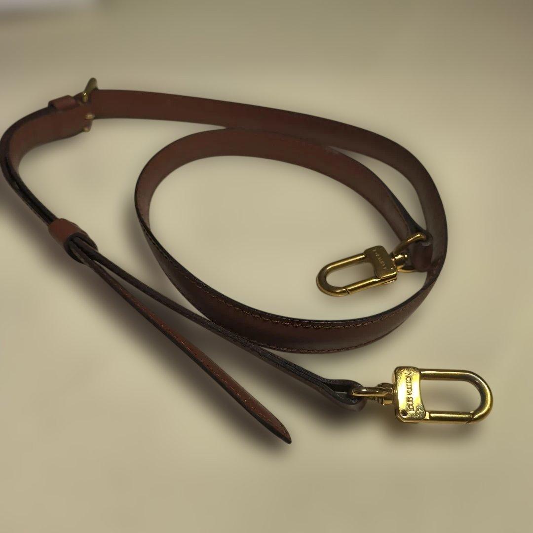 caamr ルイ・ヴィトン　ブラウンレザー ストラップ ゴールド金具