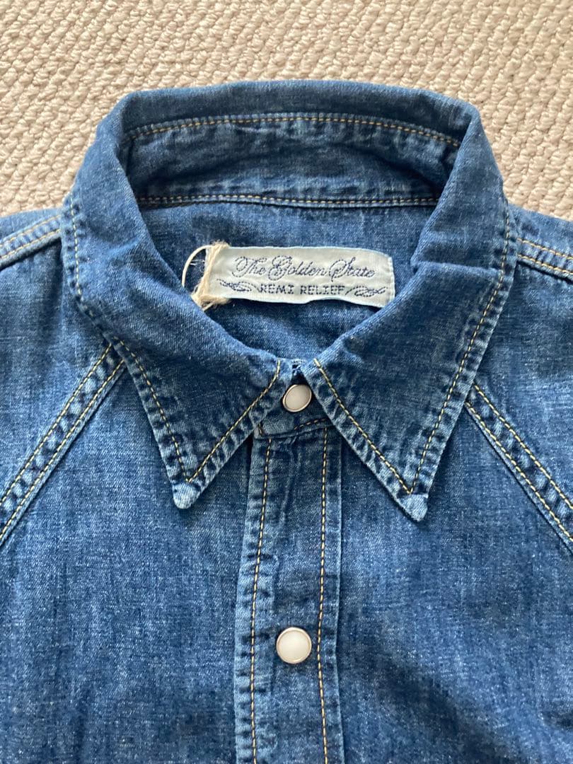 【新品】REMI RELIEF /コットンリネンWestern Shirt