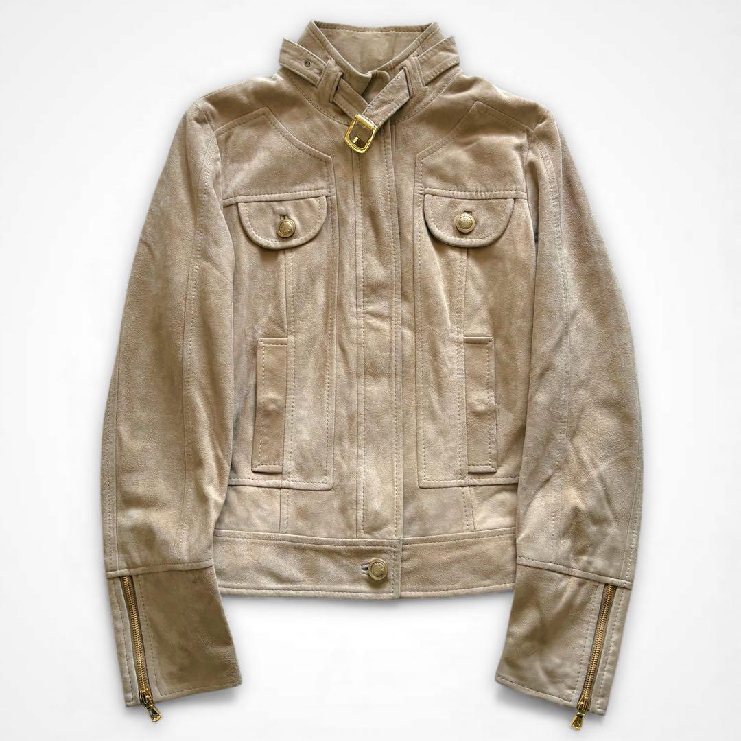 ドルチェアンドガッバーナ スウェード 裏地 レオパード レザー ライダース