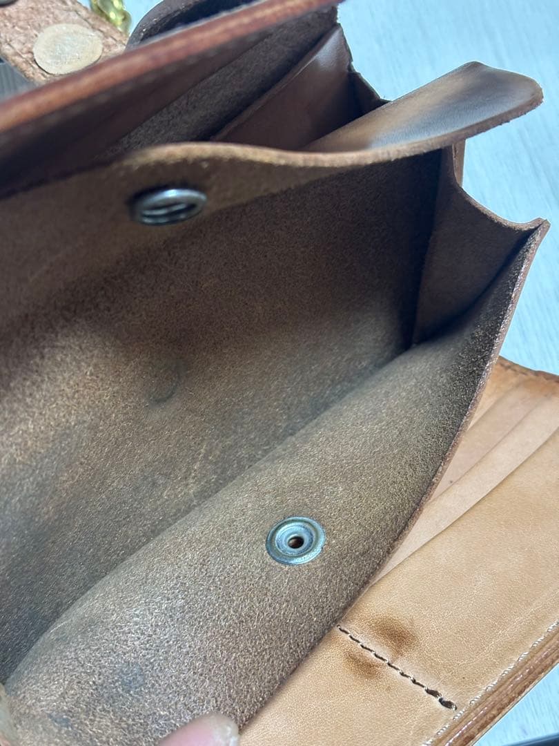 ALZUNI カービングレザー　バイカーウォレット　ウォレットチェーン