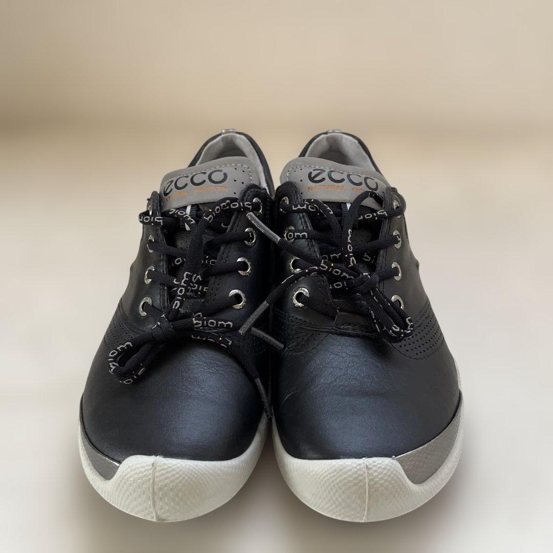 未使用✨ECCO エコー ゴルフシューズ　バイオム24cm 黒 レザー