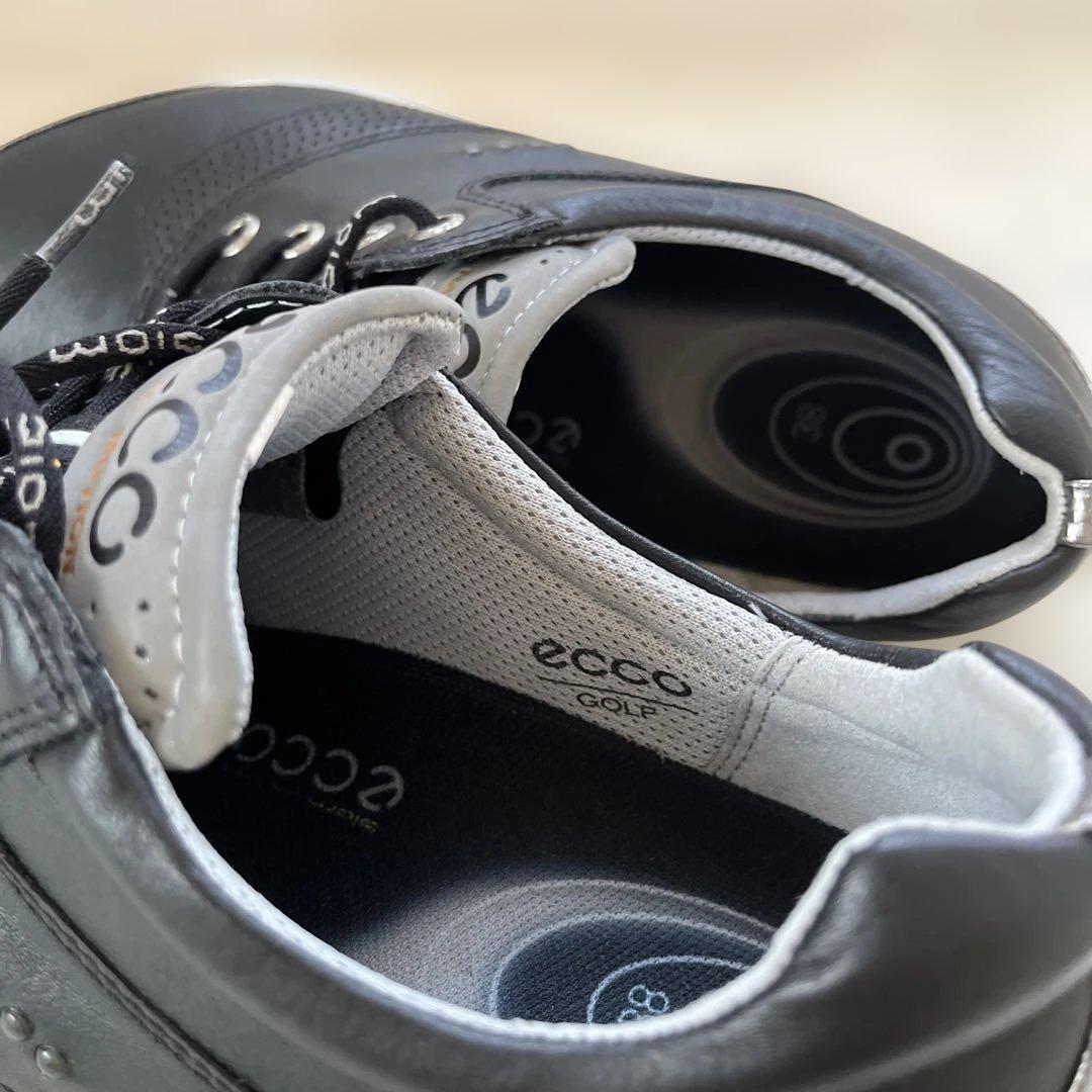 未使用✨ECCO エコー ゴルフシューズ　バイオム24cm 黒 レザー