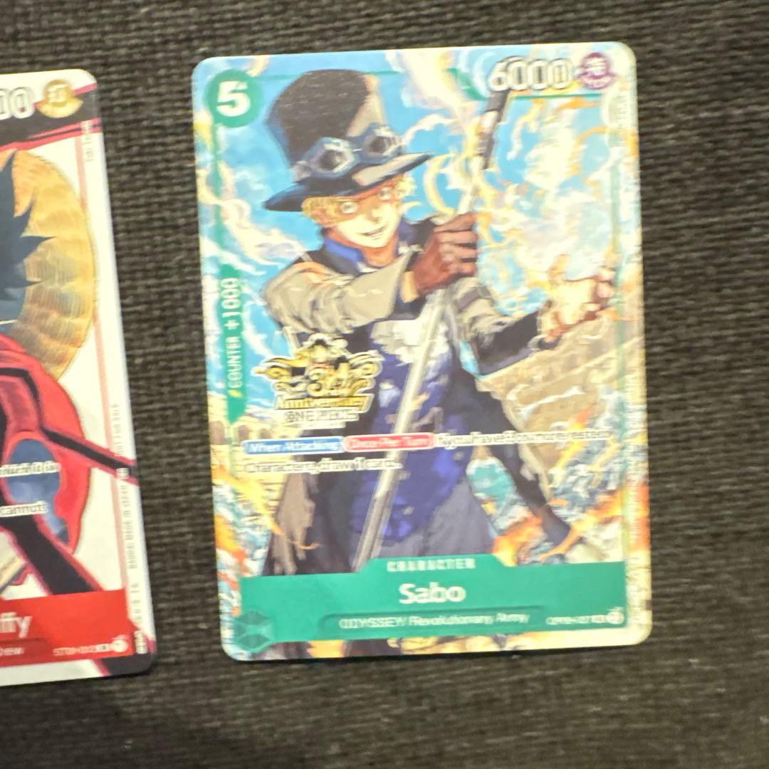 英語版ワンピースカード　ルフィ　エース　サボ 3周年記念　プロモ　海外限定
