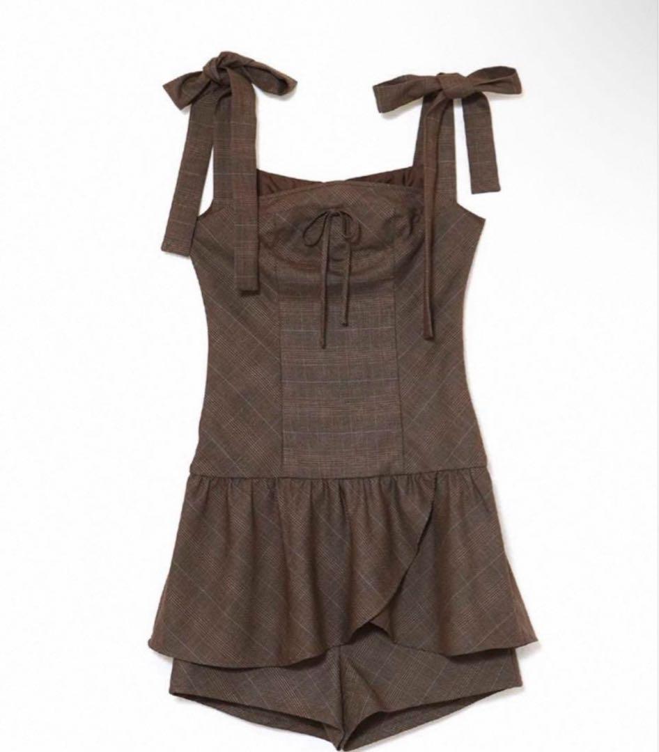 andmary Rojina ribbon dress brown アンドマリー