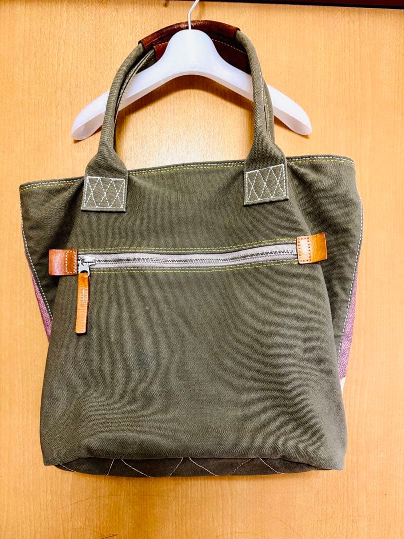 Harvest Label トートバッグ グリーン　当時モノ　used