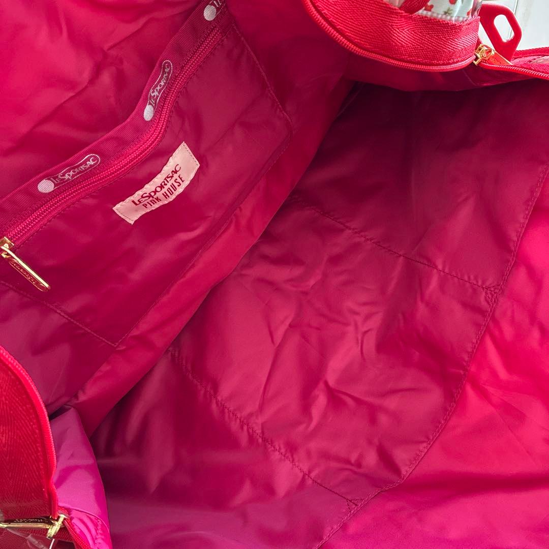 レスポートサック ピンクハウス ボストンバッグ 赤 パッチワーク