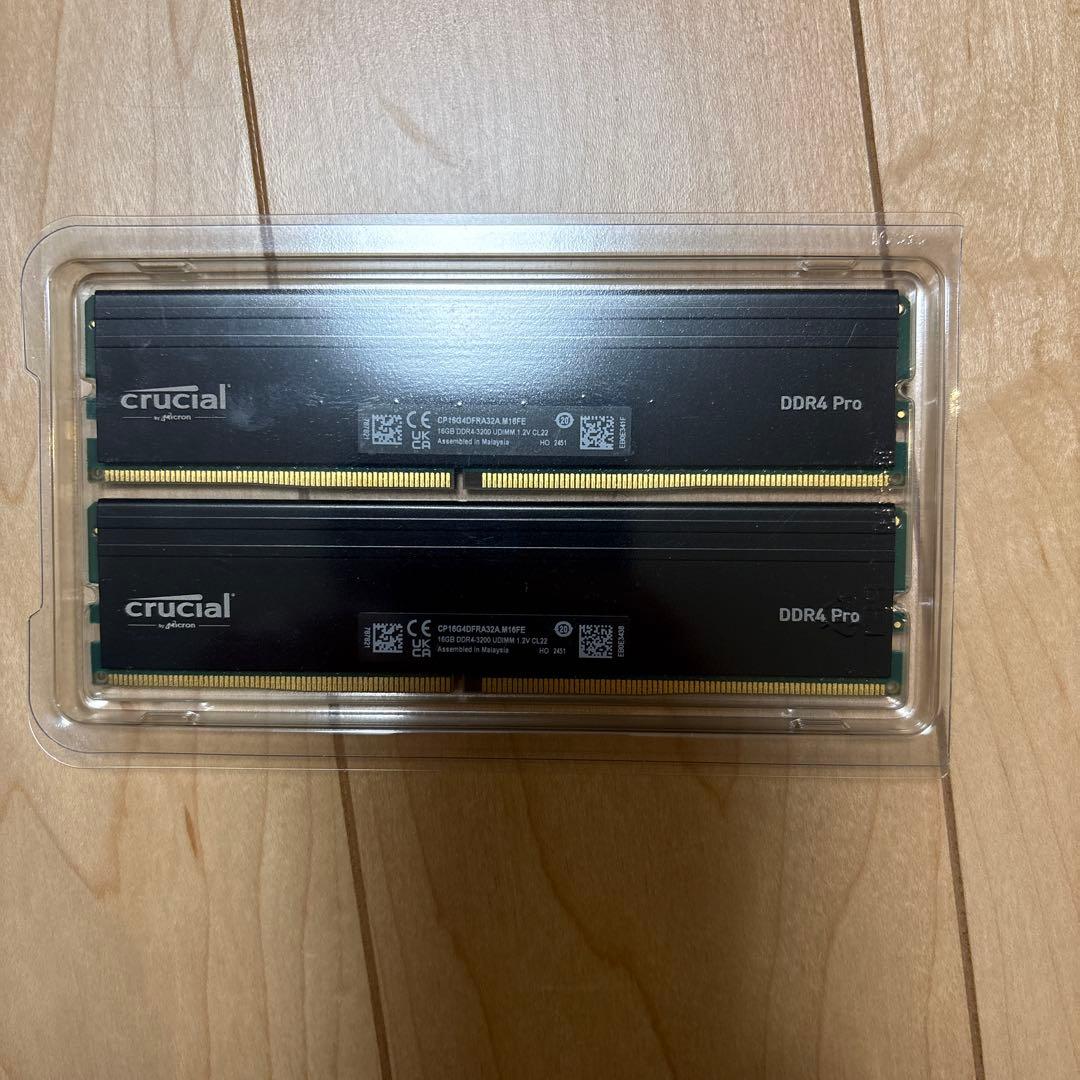 crucial DDR4 Pro 16GB×2=32GB DDR4-3200