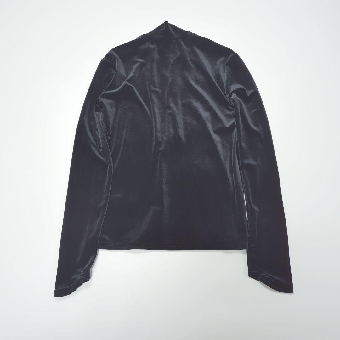 ENOF イナフ velour jersey zip tops black