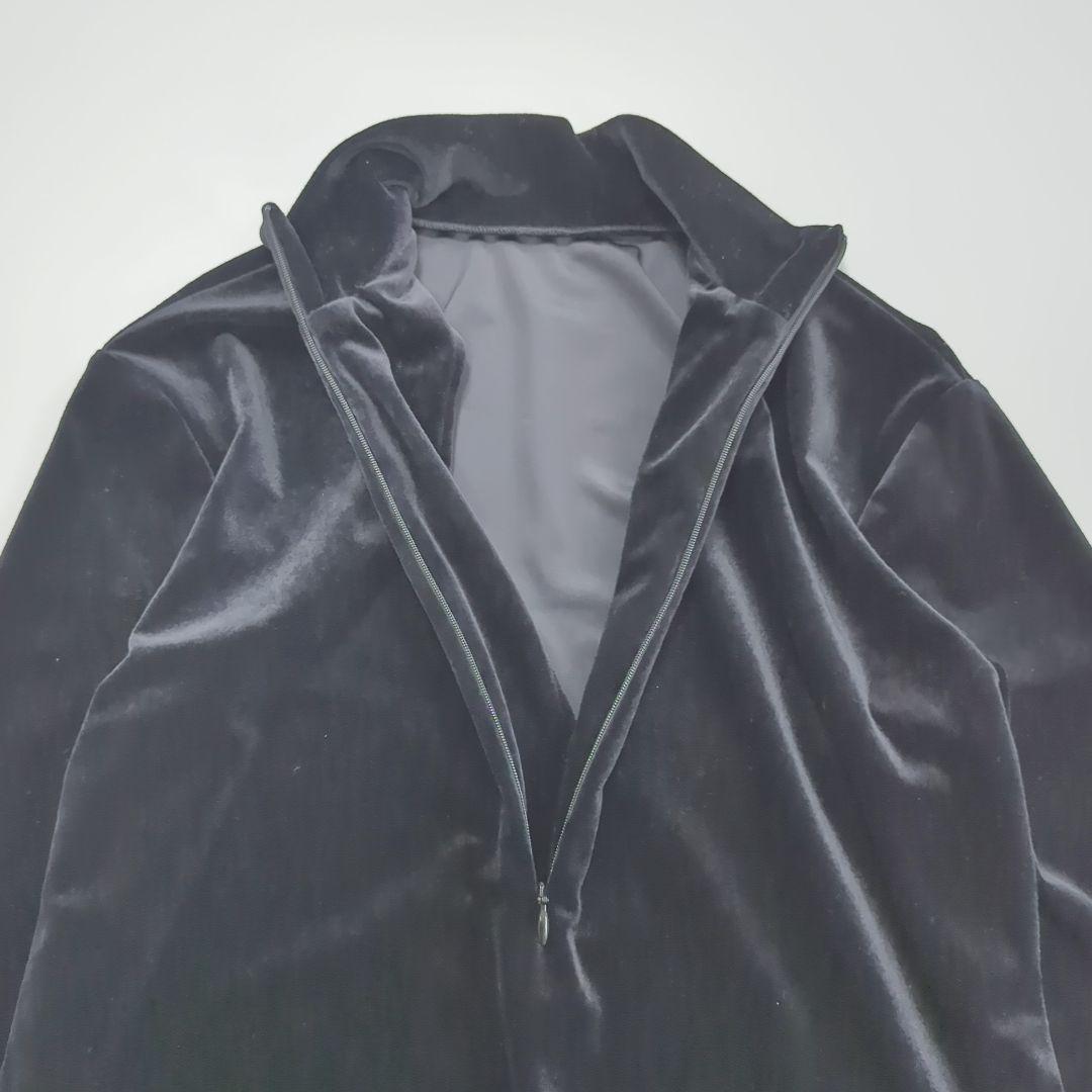 ENOF イナフ velour jersey zip tops black