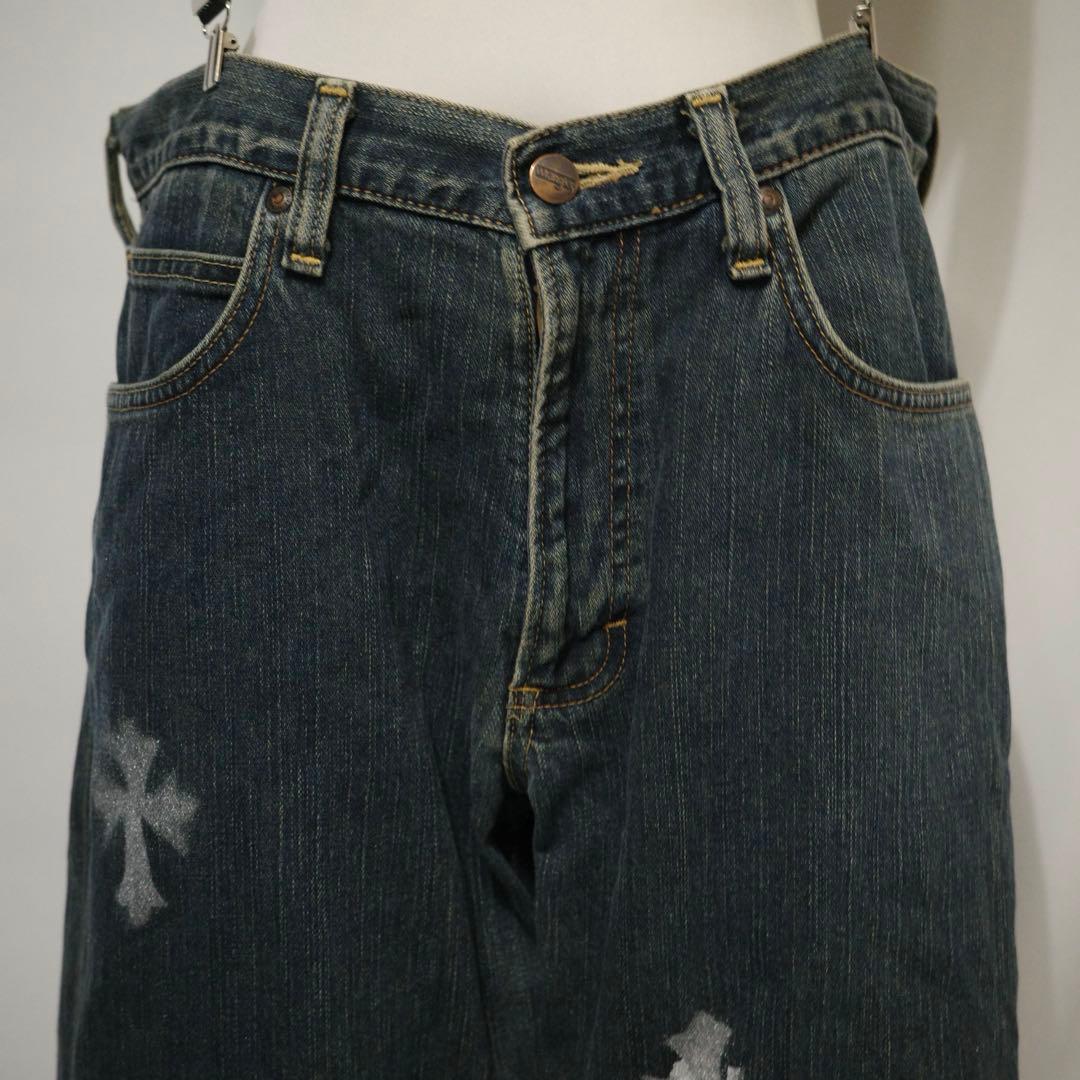 パンツ 2000's archive grunge paint denim pants