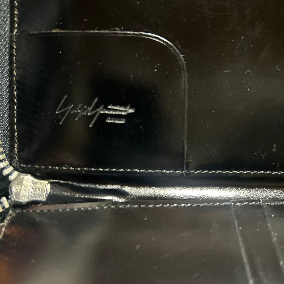 ヨウジヤマモト　長財布　ラウンドファスナー　ブラック　レザー