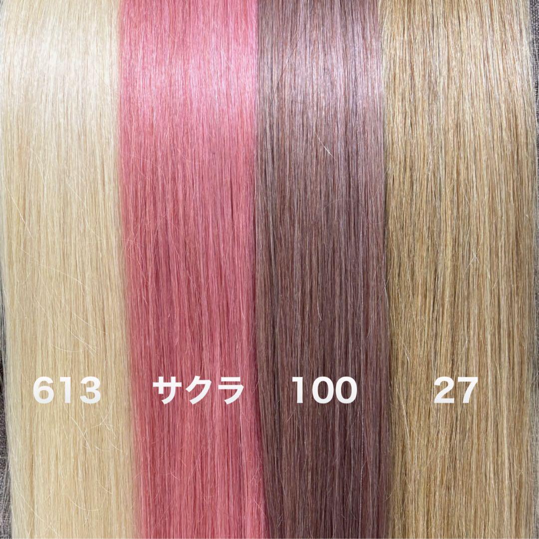 編み込みエクステ 58 束毛　カラーエクステ