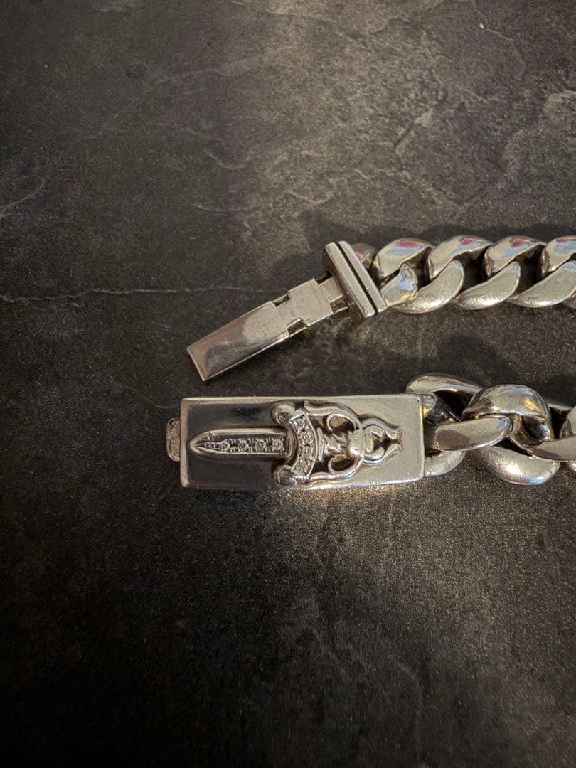 CHROME HEARTS ベイビーIDダガー ブレス　ダイヤ、メッキ加工