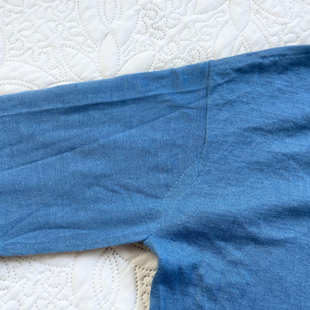 定価8万　新品未使用　ブラミンク　カシミヤ　シルク　ニットプルオーバー　36 青