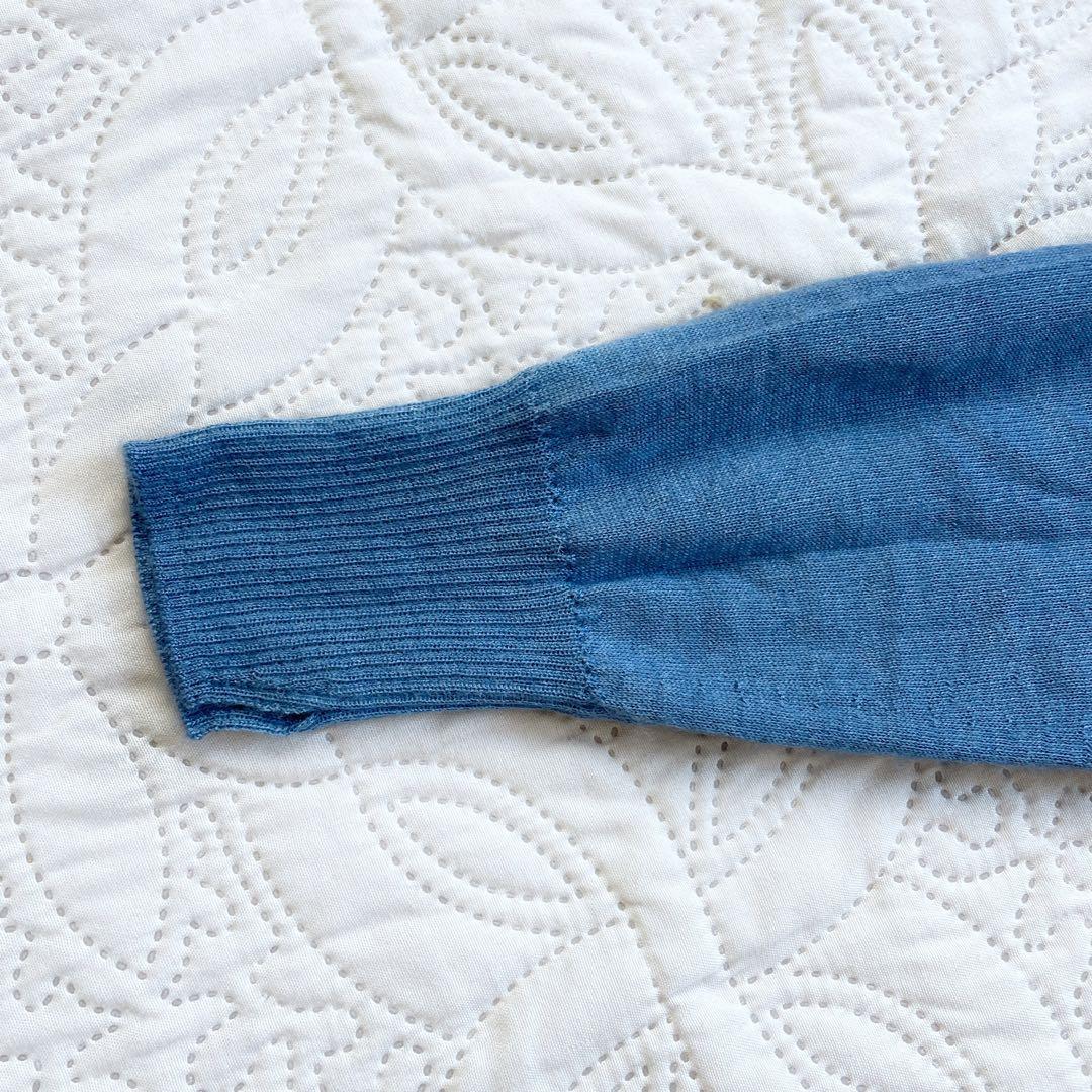 定価8万　新品未使用　ブラミンク　カシミヤ　シルク　ニットプルオーバー　36 青