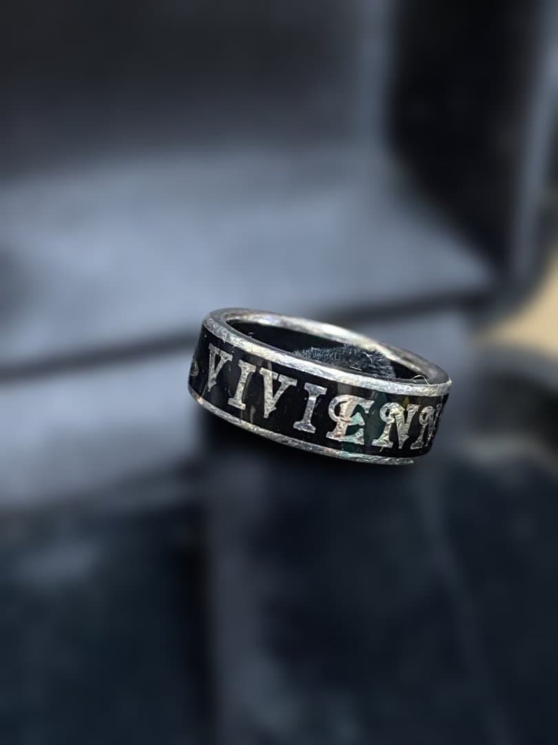 ヴィヴィアンウエストウッド　コンジットストリートリング　XS 約10号　ブラック