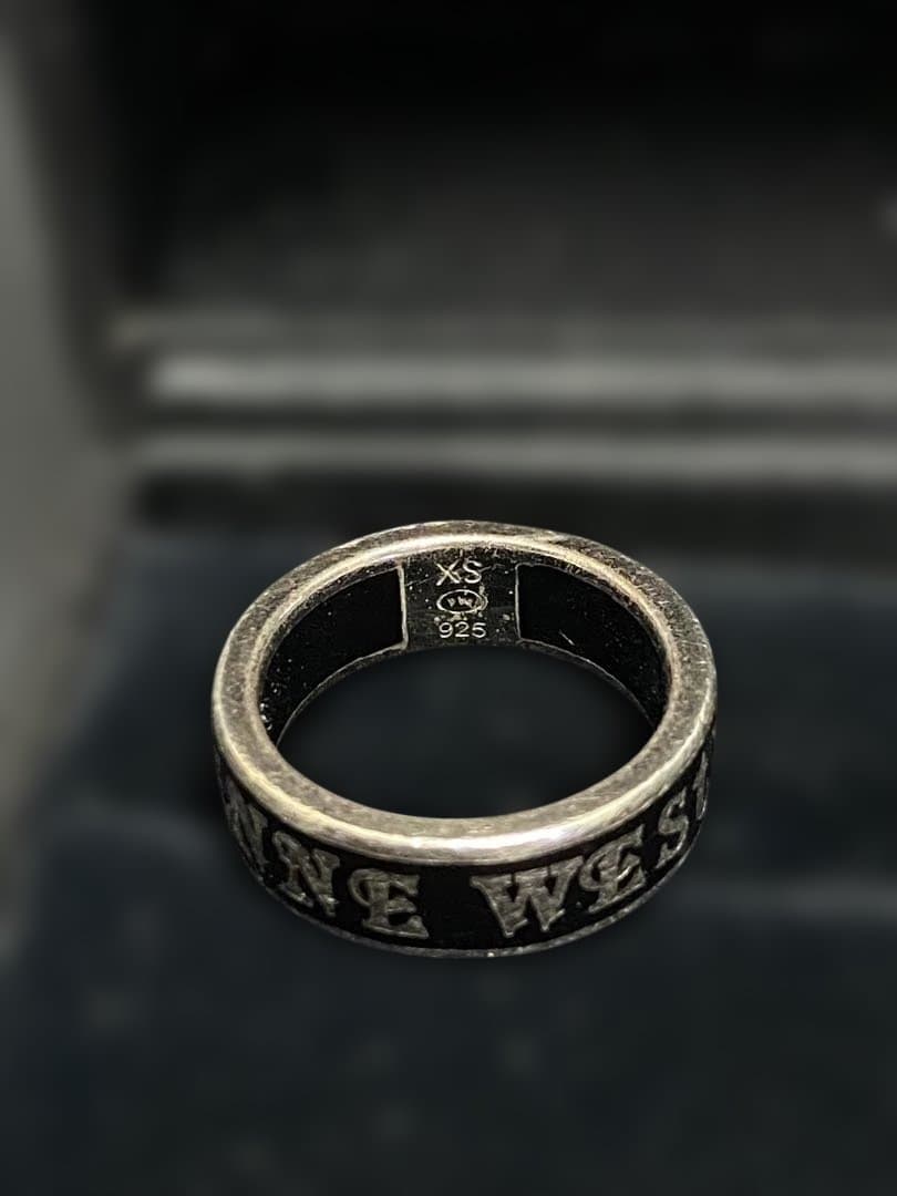 ヴィヴィアンウエストウッド　コンジットストリートリング　XS 約10号　ブラック