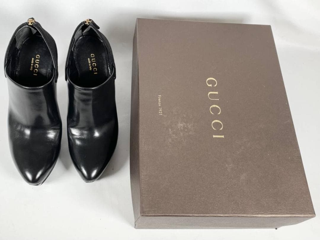 【正規品】美品 グッチ GUCCI レザー ハイヒール パンプス 35 1/2