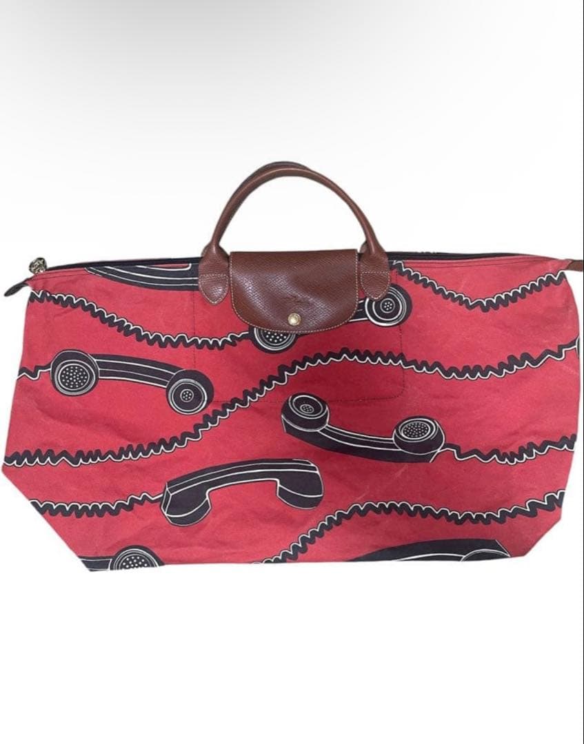 Jeremy Scott x LONGCHAMPのコラボバック　電話柄