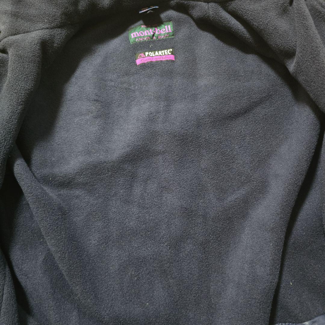 【希少/XL】モンベル マウンテンパーカー ポラテック 裏フリース 紺 高機能