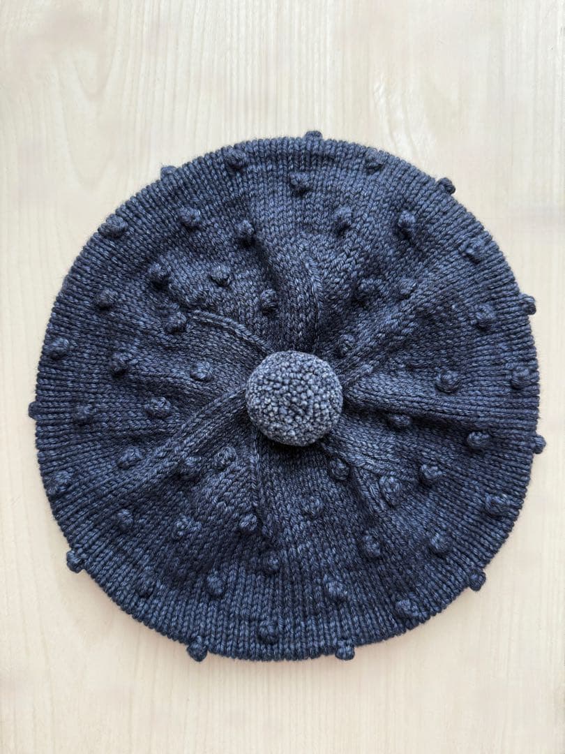 帽子 Misha & Puff popcorn beret Ink 6-8y