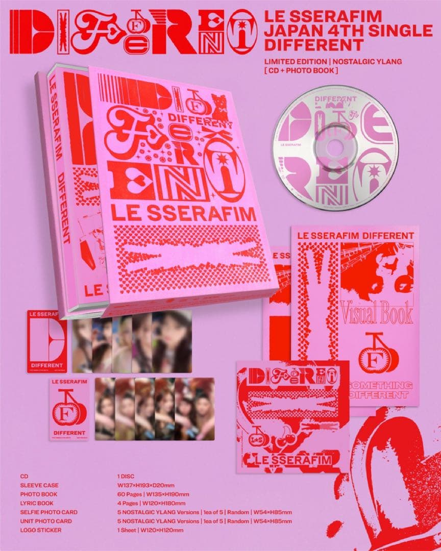 lesserafim DIFFERENT 全体個人ジャケ写セット特典付き