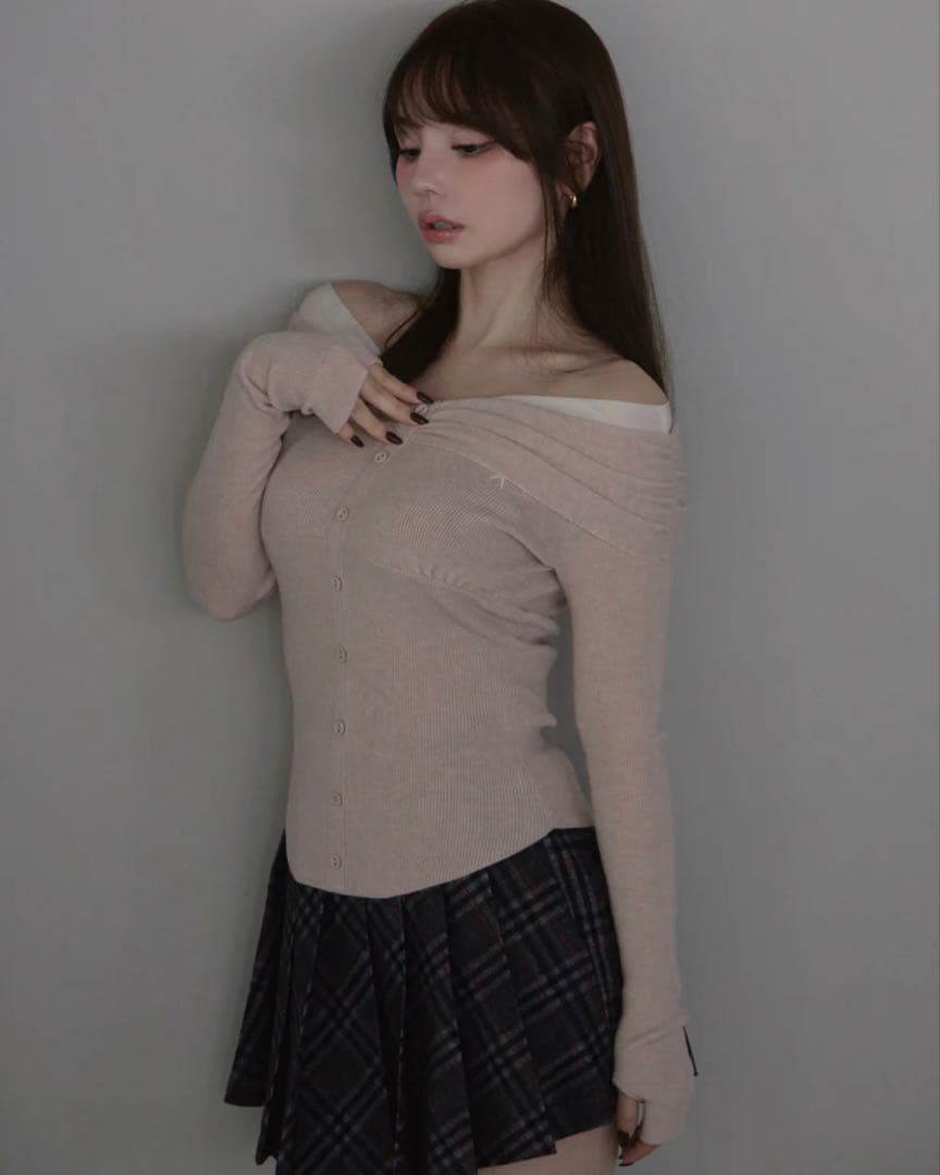 トップス andmary Shannon tulle knit tops