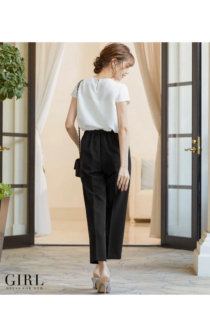 美品 GIRL 3点セット セットアップ パンツスーツ Sサイズ 黒