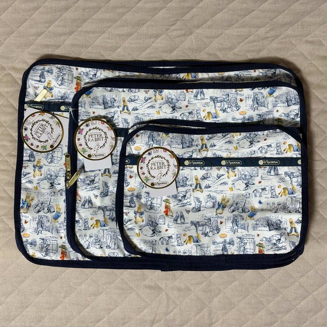 レスポートサック　ピーターラビット　トラベルパッキングポーチ　L・M・S