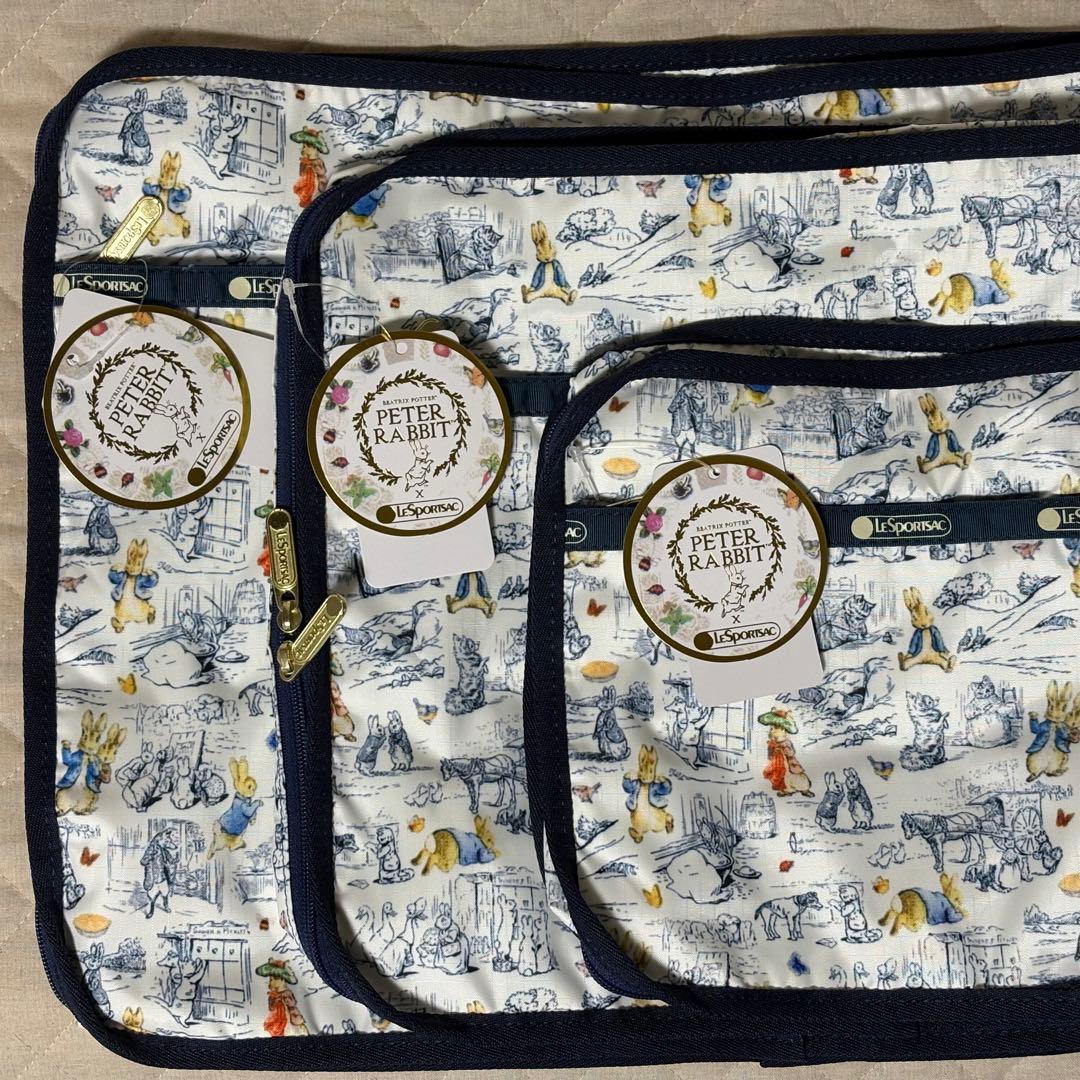 レスポートサック　ピーターラビット　トラベルパッキングポーチ　L・M・S