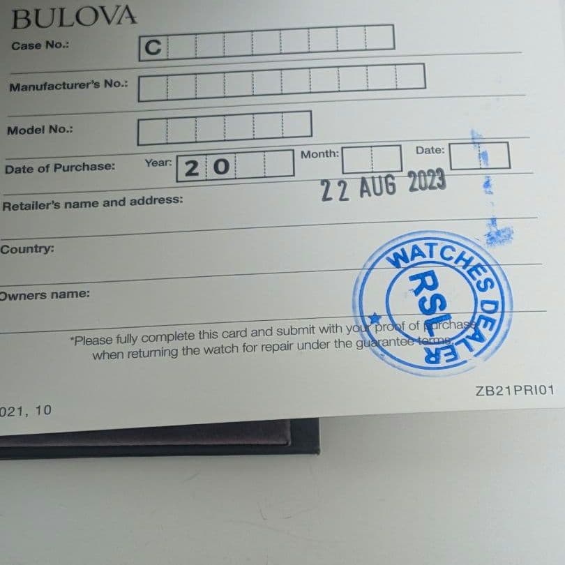 BULOVA 　 ミリタリー　 96A245　自動巻き