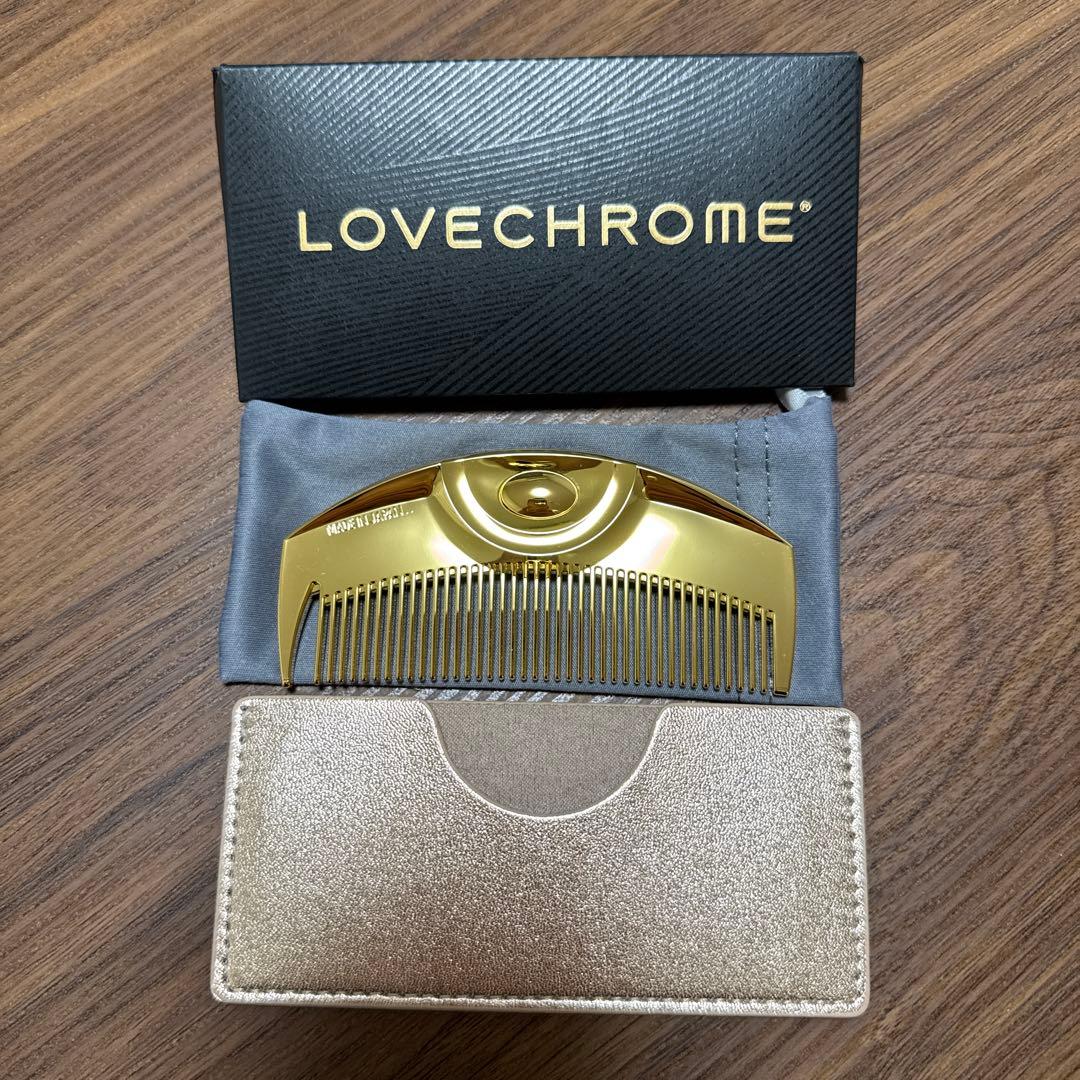 【JAL限定】LOVECHROME ゴールドコーム ケース付き