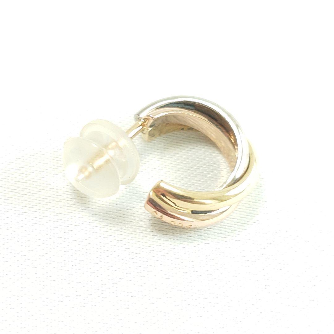 【磨き済み】カルティエ トリニティ フープ ピアス 片耳用 6460