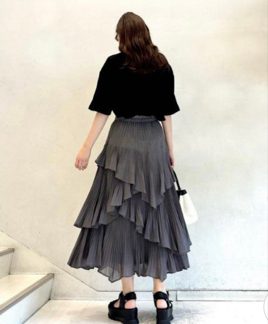 SNIDEL プリーツティアードスカート S