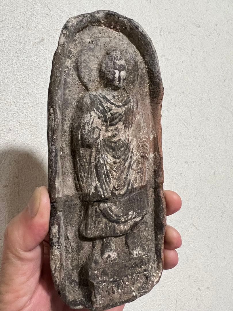 ガンダーラ シルクロード 釈迦如来 説法印 泥像 仏像 仏教美術 骨董 古美術