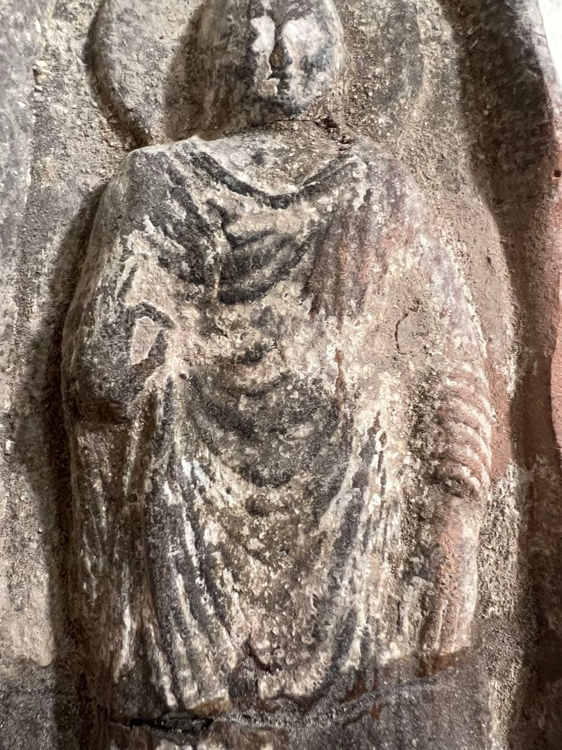 ガンダーラ シルクロード 釈迦如来 説法印 泥像 仏像 仏教美術 骨董 古美術