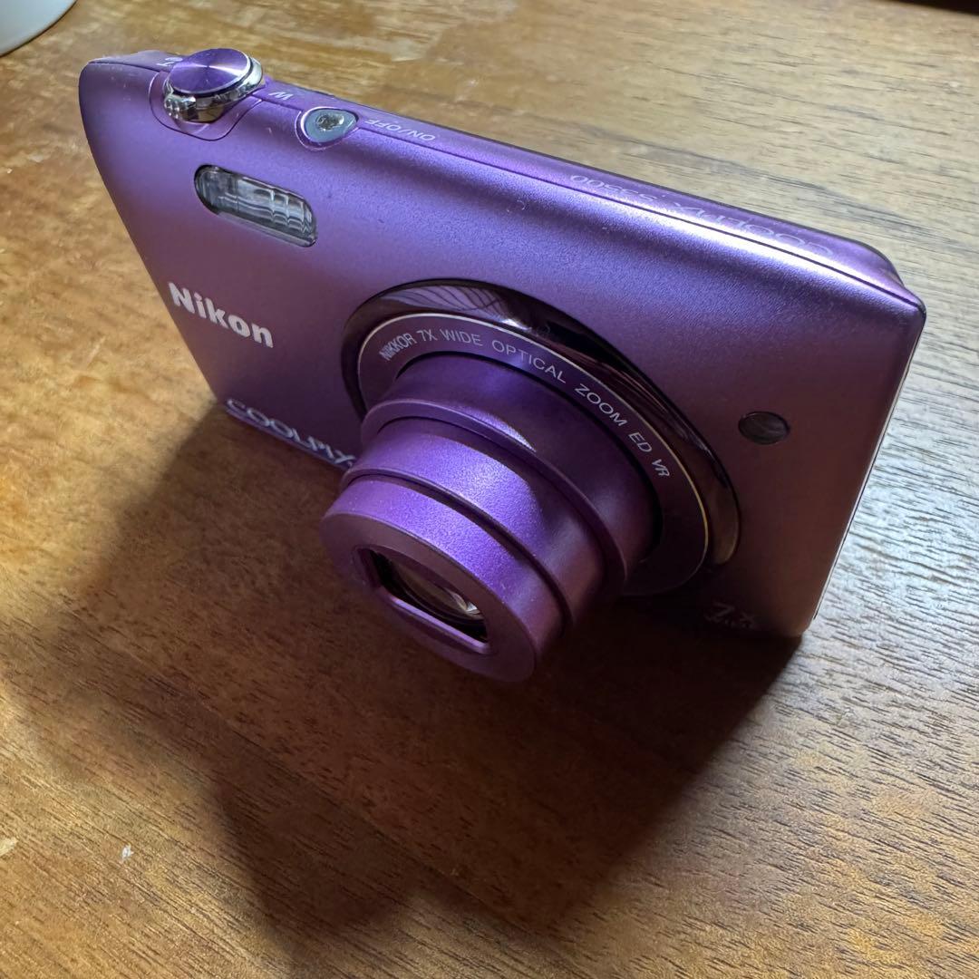 Nikon COOLPIX S3500 パープル デジカメ【充電器・電池付】