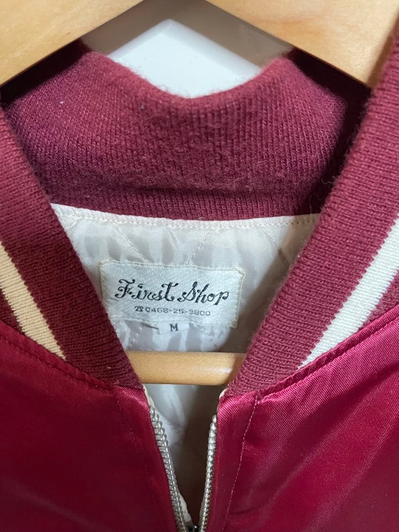 刺繍鷹デザイン スカジャン Mサイズ　ファースト商会80'