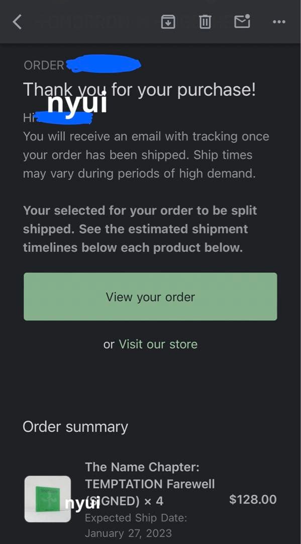 TXT temptation ヨンジュン 直筆 サイン