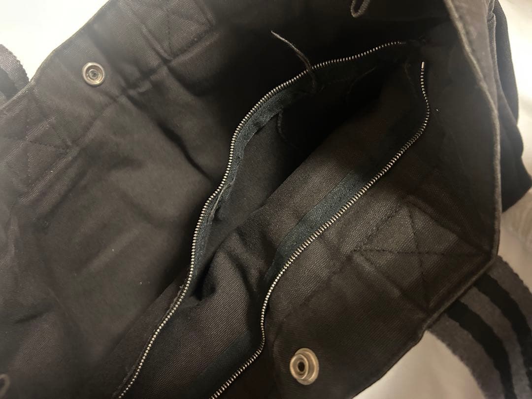 エルメス フールトゥ MM ブラック トートバッグ キャンバス 正規品