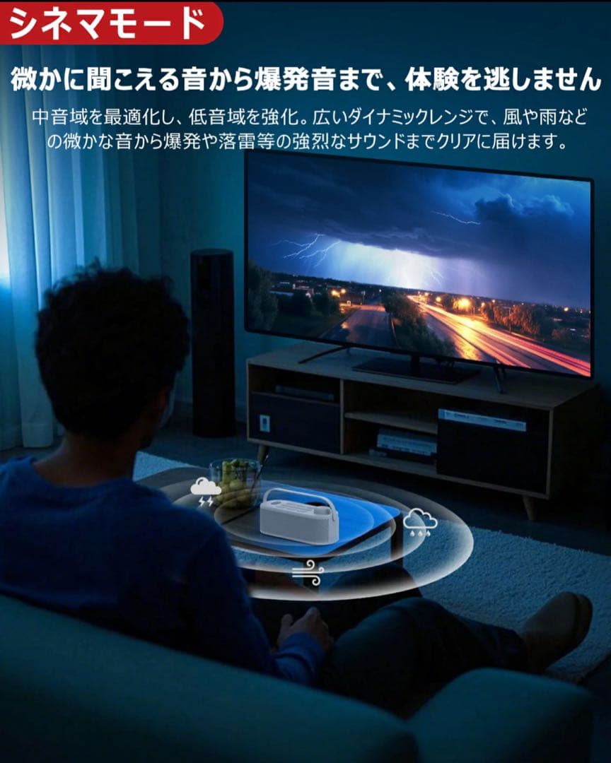 手元スピーカー❤️テレビ用⭐️20W出力⭐️取っ手付⭐️3in1スピーカー⭐️送信機付