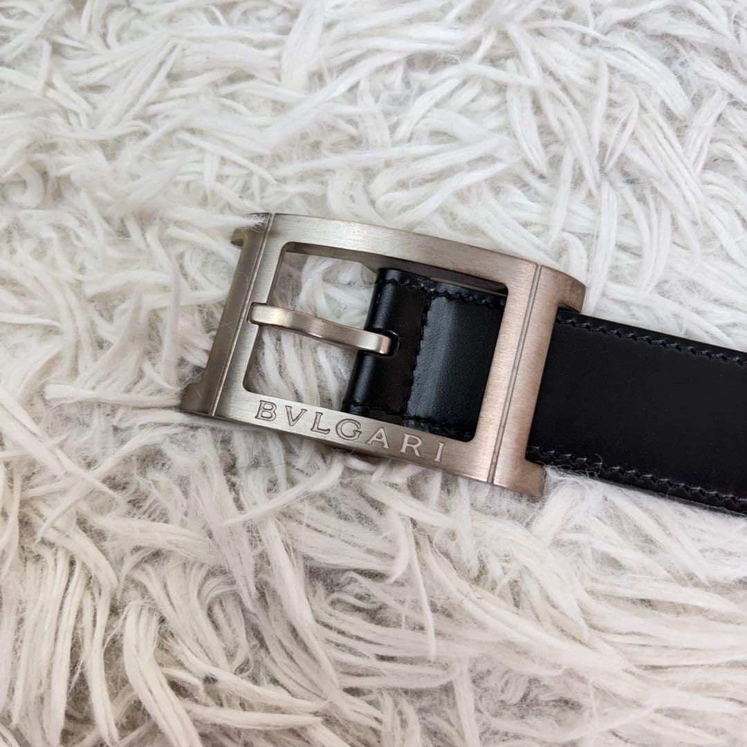 極美品/付属品完備✨ ブルガリ レザー ベルト レッタンゴロ シルバーバックル