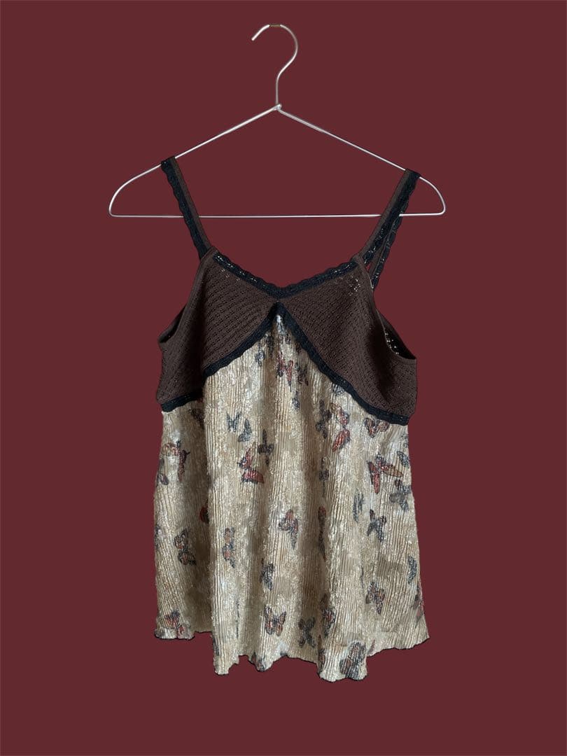 tina jojun タグ付き ヴィンテージライクニットチュニック