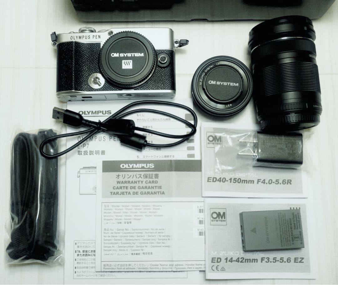 【美品 / 保証書あり】オリンパス PEN E-P7 EZダブルズームキット