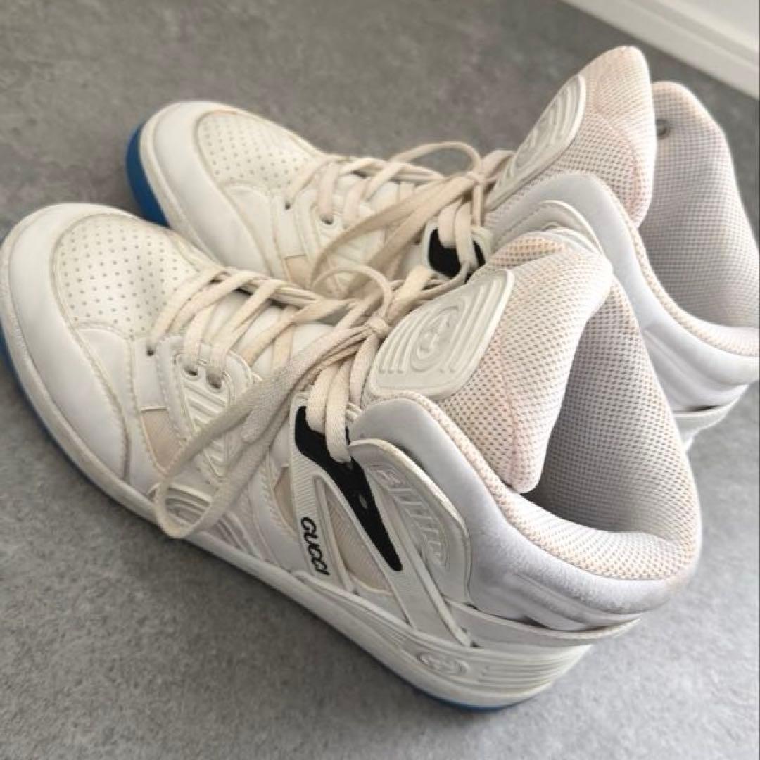 大幅値下げ中！GUCCI ホワイト ハイカットスニーカー