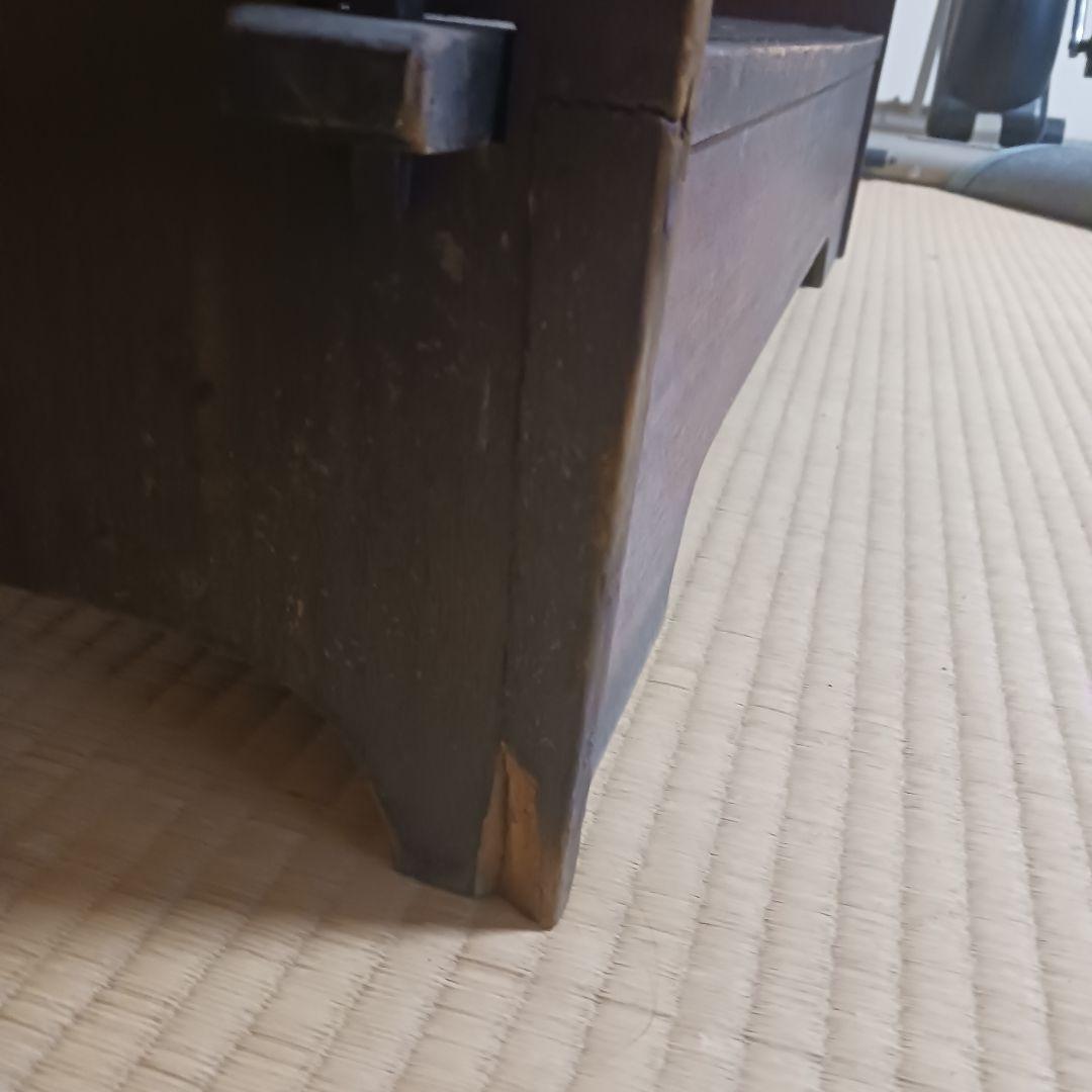 古道具　楔棚　本棚　透かし彫り